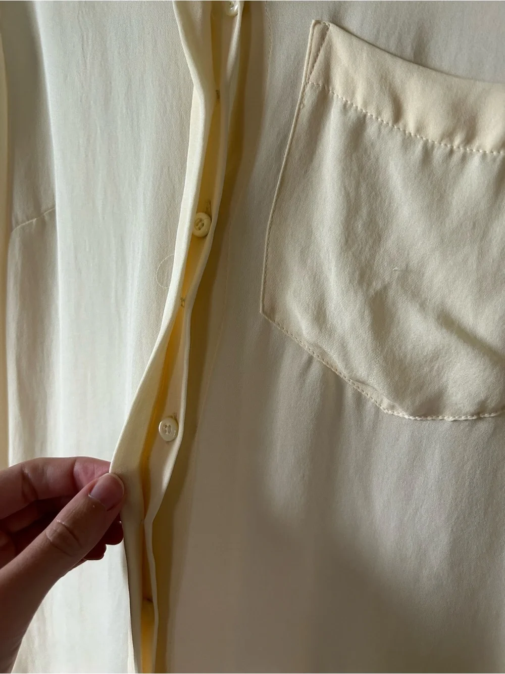 J. Crew Ivory V-Neck Blouse